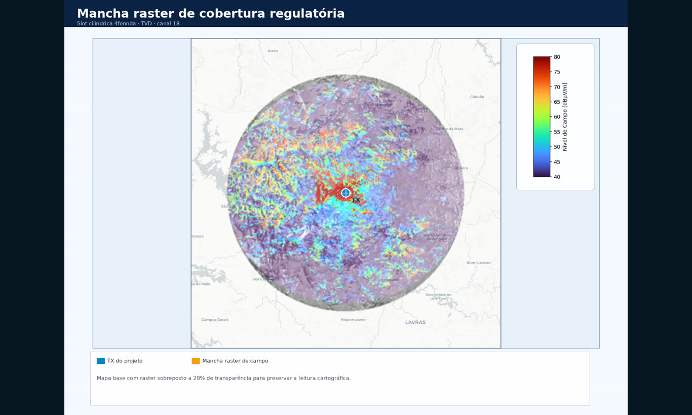 Mancha raster de cobertura