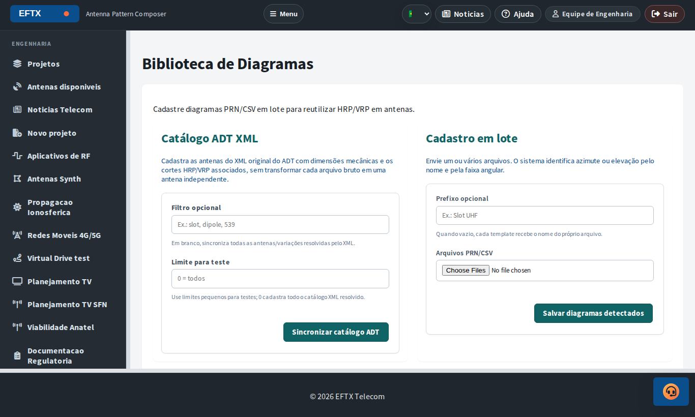Importação de padrões
